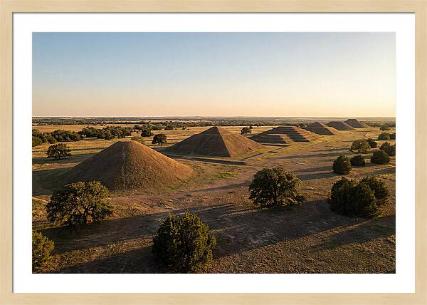 Cahokia Mounds At Sunset