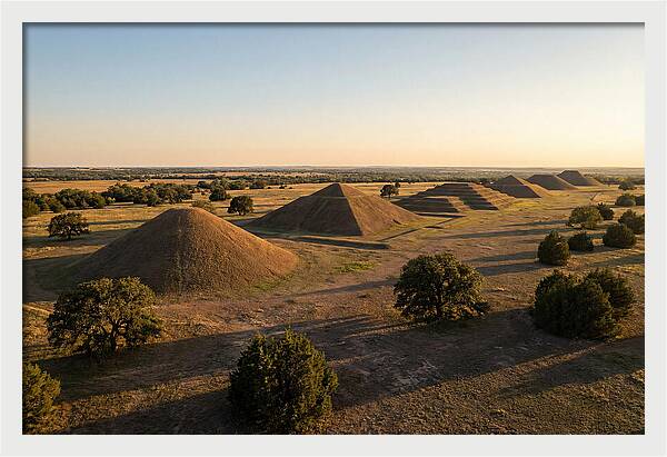 Cahokia Mounds At Sunset
