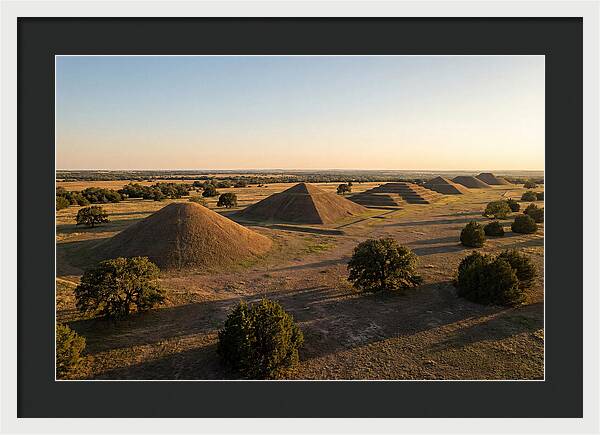 Cahokia Mounds At Sunset