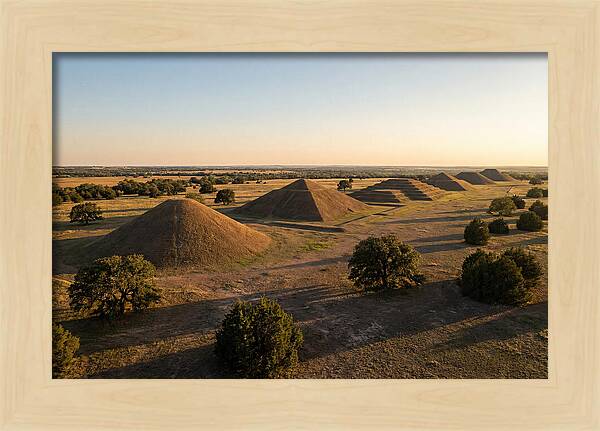 Cahokia Mounds At Sunset
