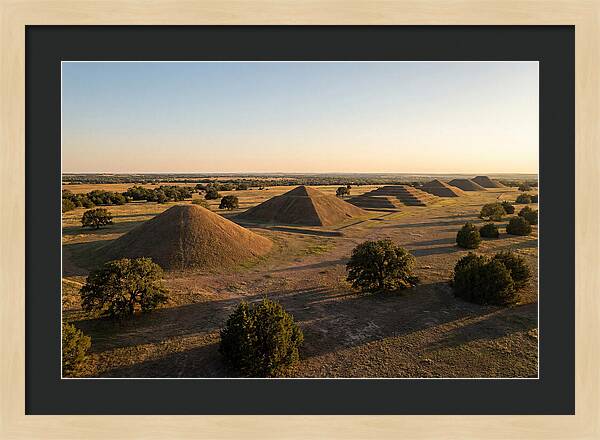 Cahokia Mounds At Sunset