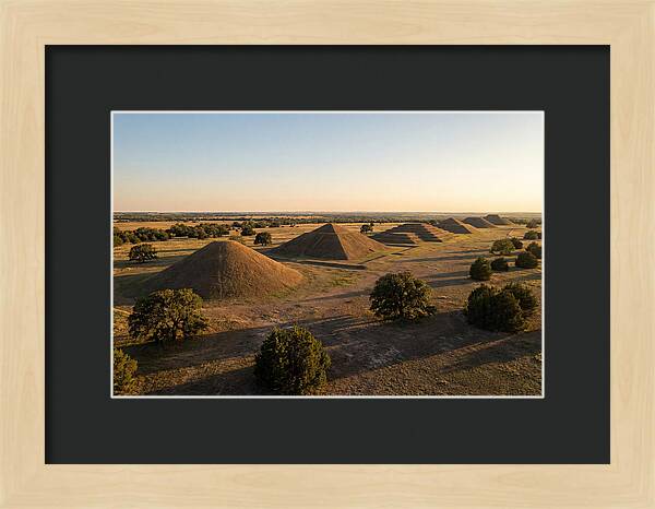 Cahokia Mounds At Sunset
