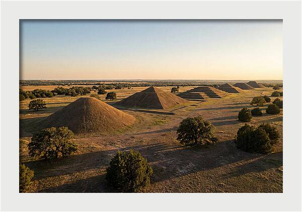 Cahokia Mounds At Sunset