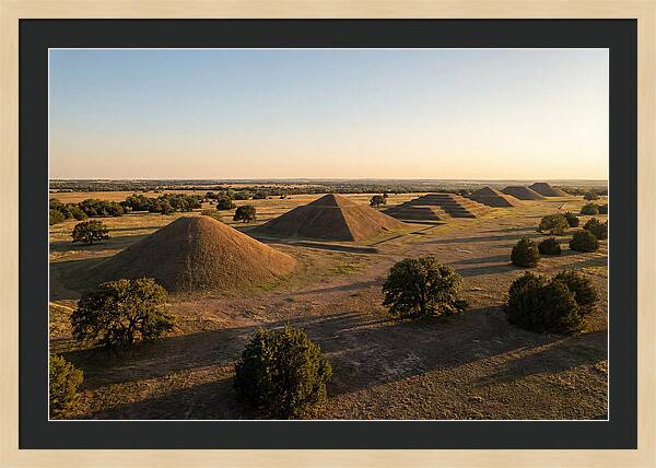 Cahokia Mounds At Sunset