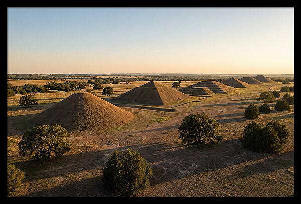 Cahokia Mounds At Sunset