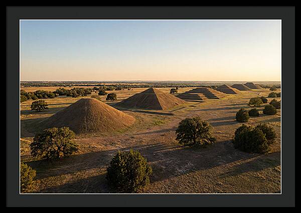 Cahokia Mounds At Sunset