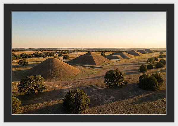 Cahokia Mounds At Sunset