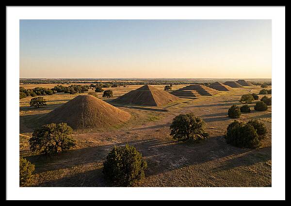 Cahokia Mounds At Sunset