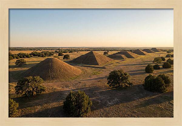 Cahokia Mounds At Sunset