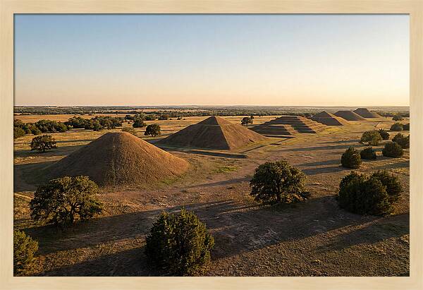 Cahokia Mounds At Sunset