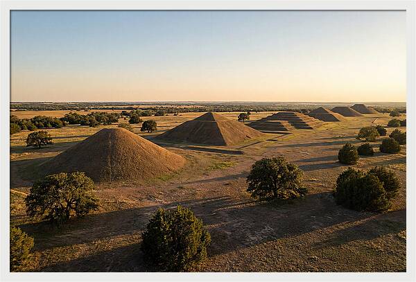 Cahokia Mounds At Sunset