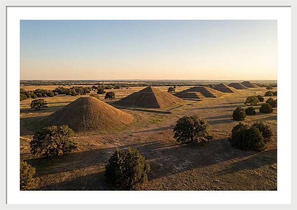 Cahokia Mounds At Sunset