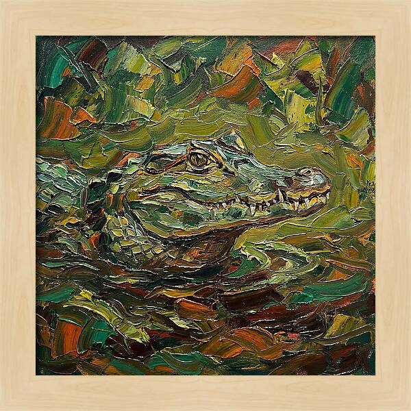 Caiman Among The Greens