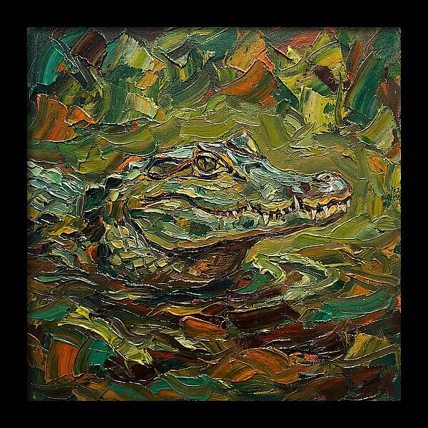 Caiman Among The Greens