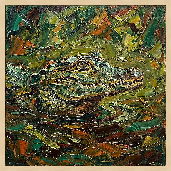 Caiman Among The Greens