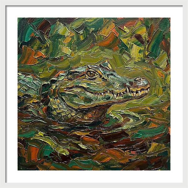 Caiman Among The Greens