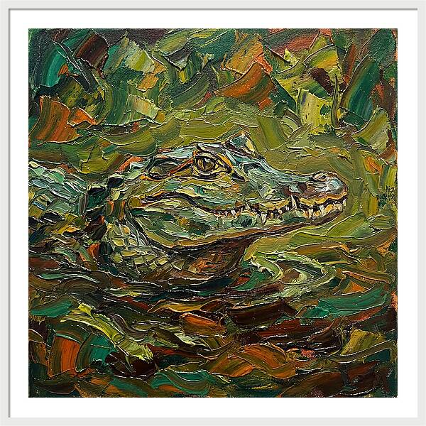 Caiman Among The Greens