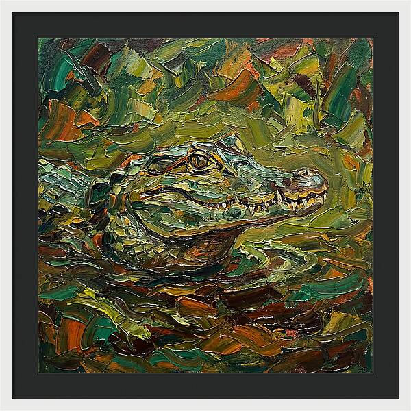 Caiman Among The Greens