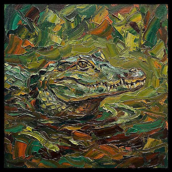 Caiman Among The Greens
