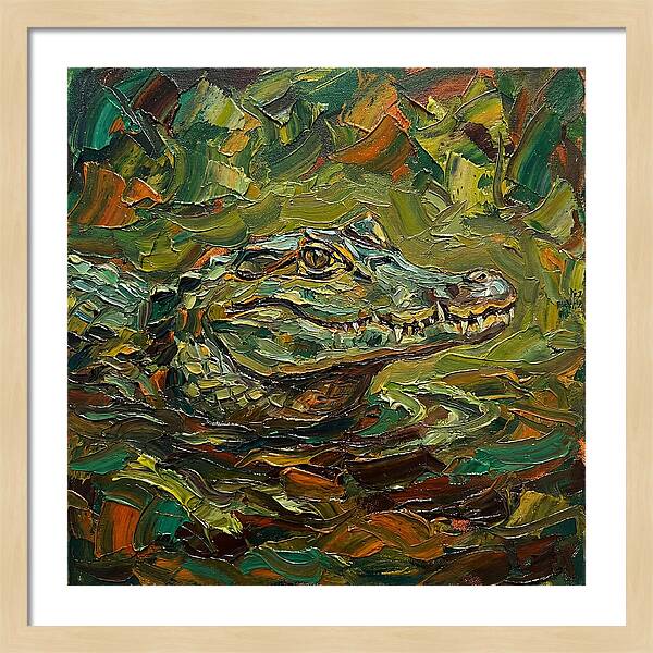 Caiman Among The Greens