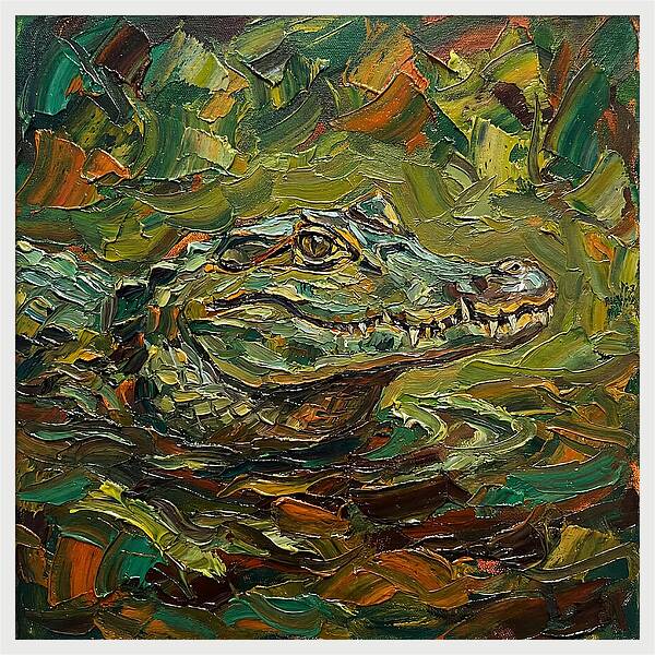 Caiman Among The Greens