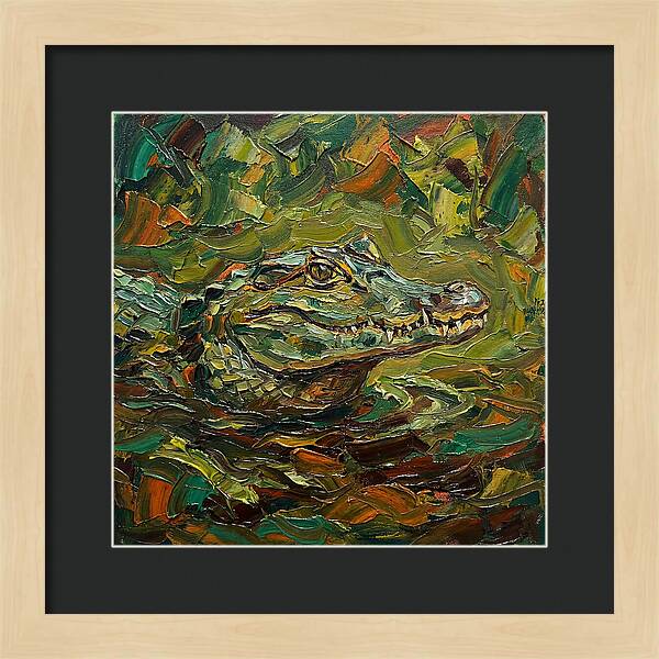 Caiman Among The Greens