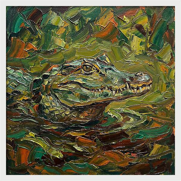 Caiman Among The Greens