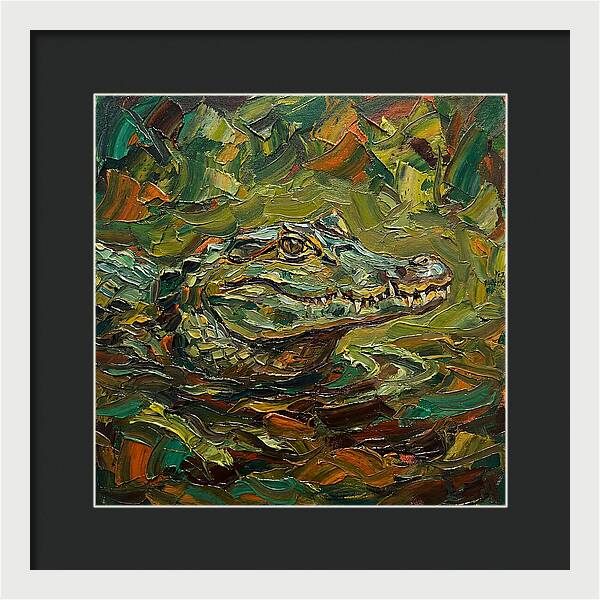 Caiman Among The Greens