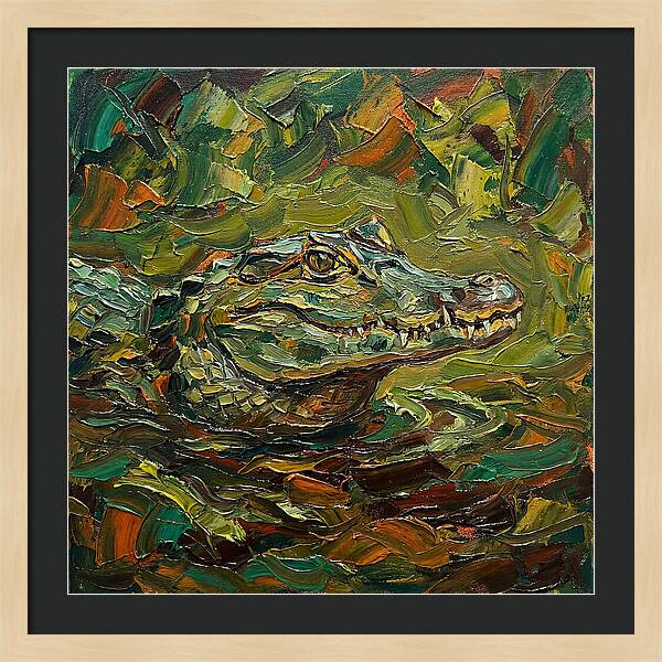 Caiman Among The Greens