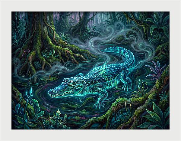 Caiman In Enchanted Forest