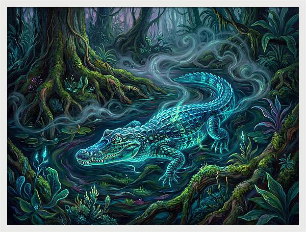 Caiman In Enchanted Forest
