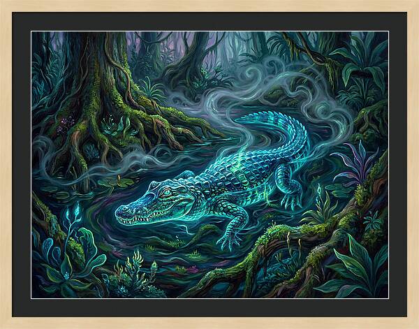 Caiman In Enchanted Forest