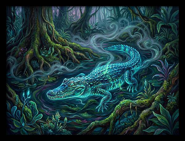 Caiman In Enchanted Forest