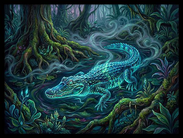 Caiman In Enchanted Forest