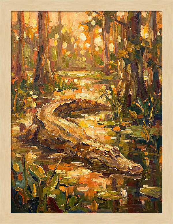 Caiman In The Wetlands