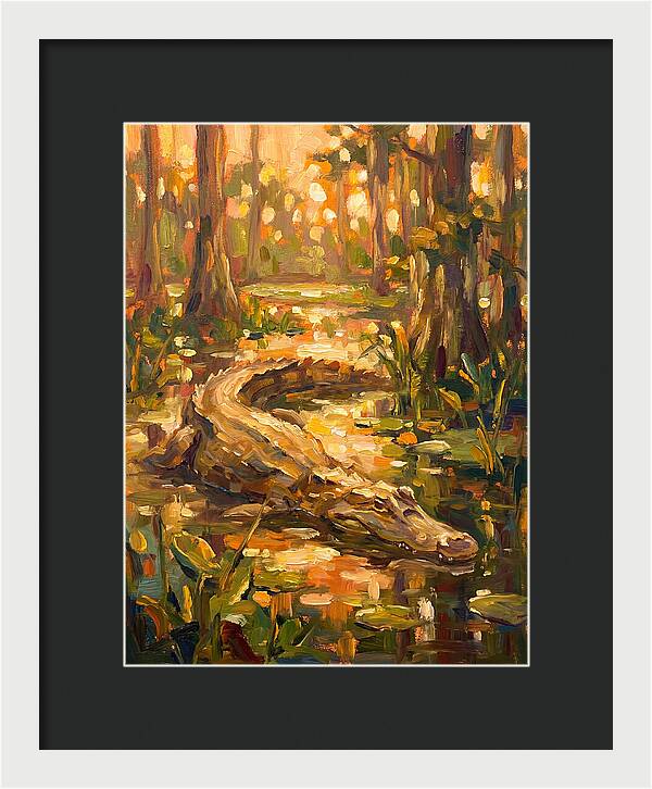 Caiman In The Wetlands