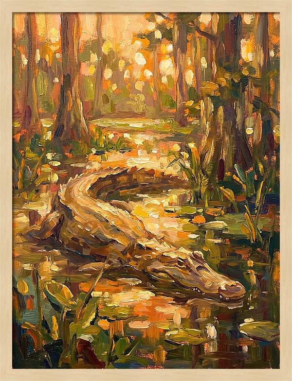 Caiman In The Wetlands