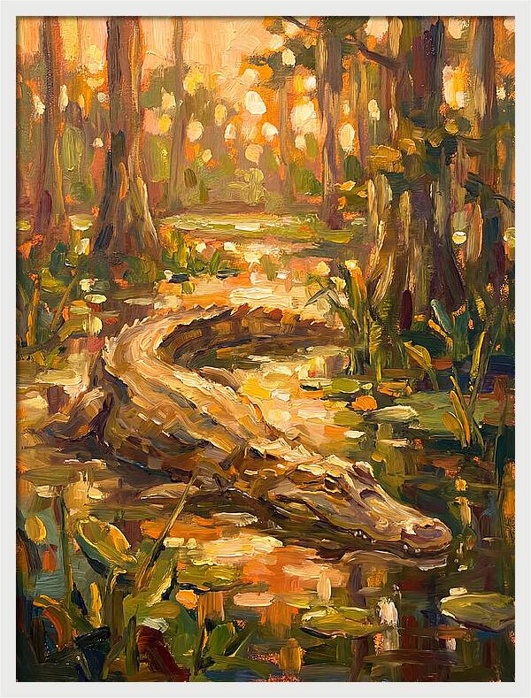 Caiman In The Wetlands
