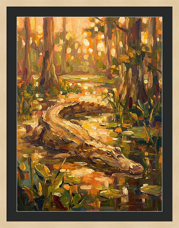 Caiman In The Wetlands