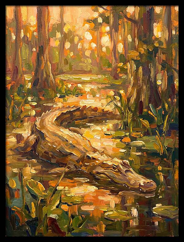 Caiman In The Wetlands