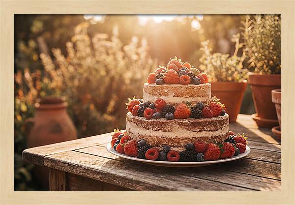 Cake With Fresh Berries