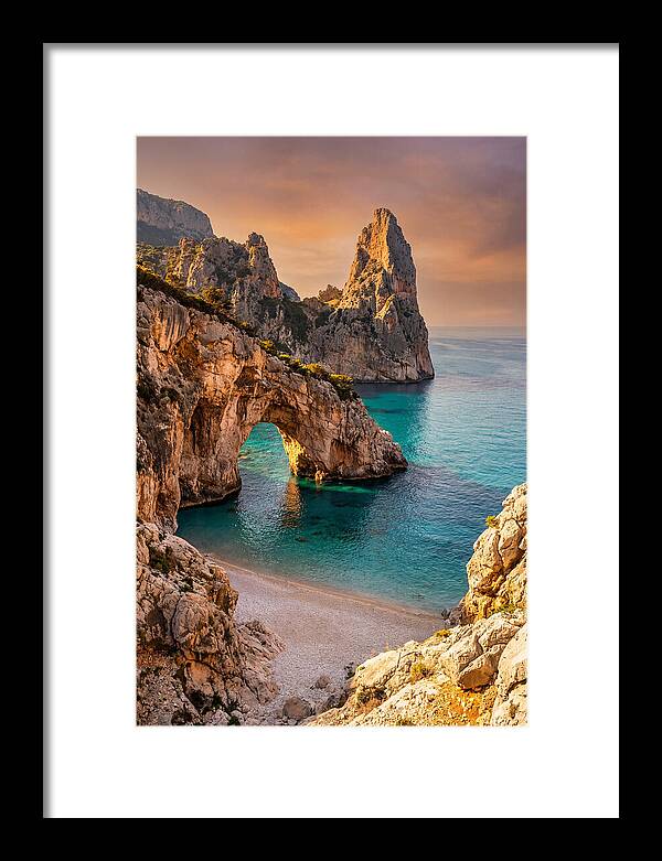 Cala Goloritze Natural Arch At Sunset