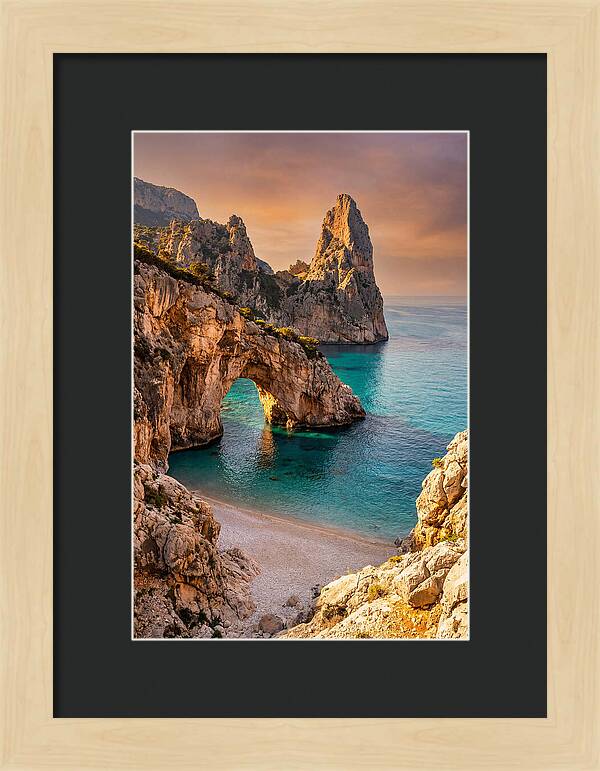 Cala Goloritze Natural Arch At Sunset