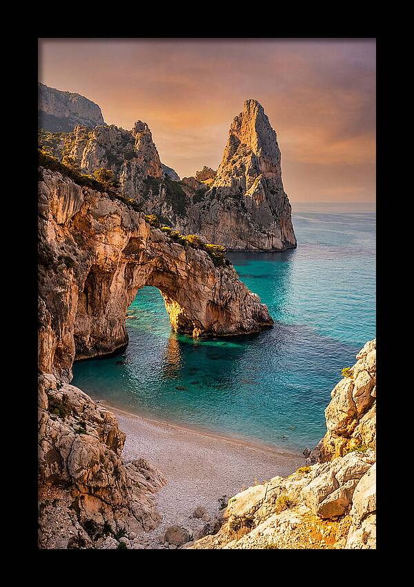 Cala Goloritze Natural Arch At Sunset