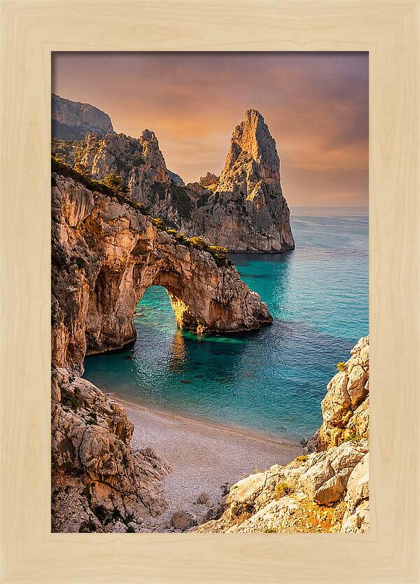 Cala Goloritze Natural Arch At Sunset