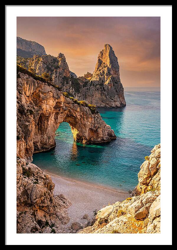 Cala Goloritze Natural Arch At Sunset
