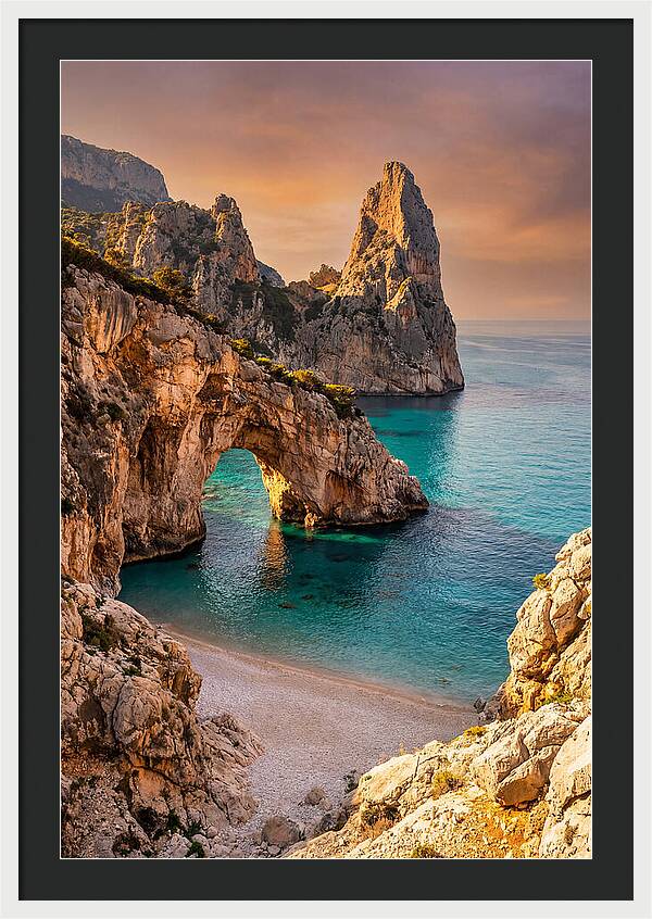 Cala Goloritze Natural Arch At Sunset