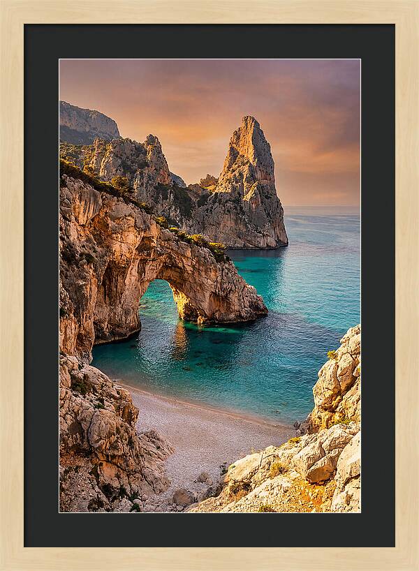 Cala Goloritze Natural Arch At Sunset