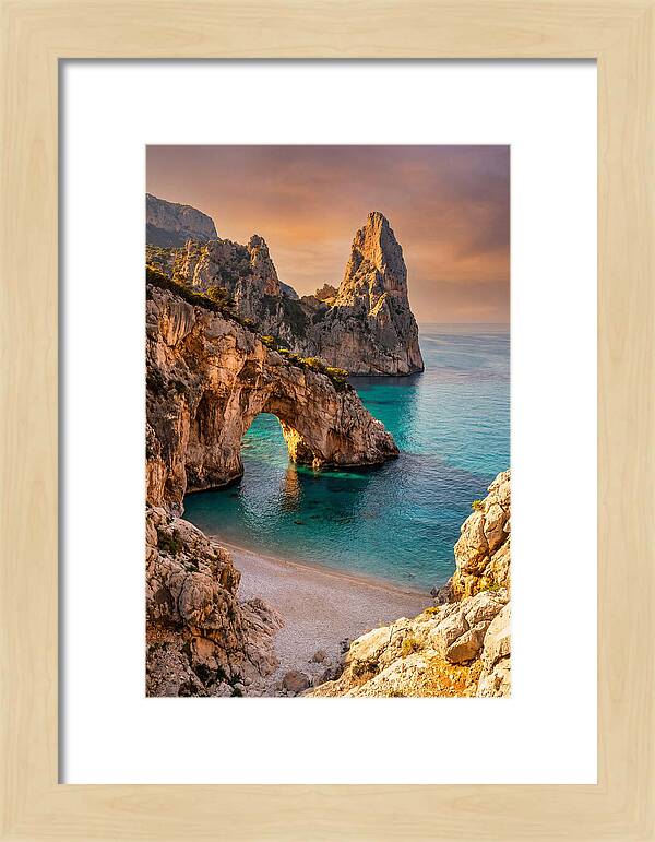 Cala Goloritze Natural Arch At Sunset