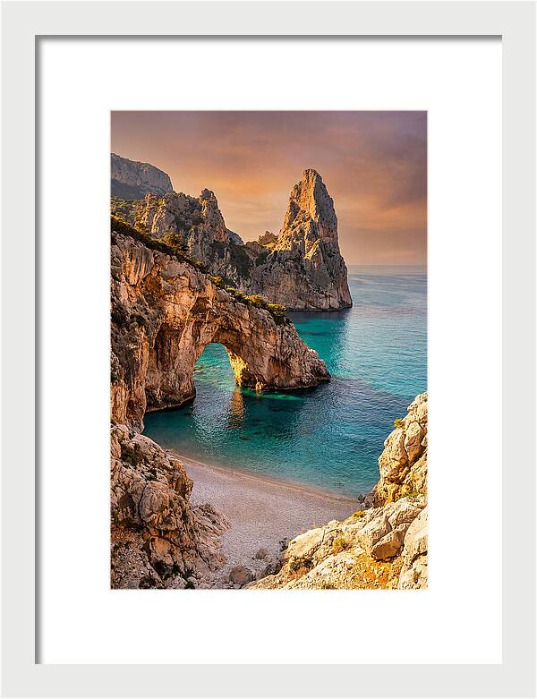 Cala Goloritze Natural Arch At Sunset